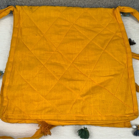 Womens Purse Yellow Handcrafted Banjara Bag Embroidered Tassels Beaded - Picture 6 of 8